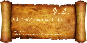 Vörösmarty Lili névjegykártya