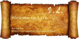 Vörösmarty Lili névjegykártya