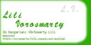 lili vorosmarty business card