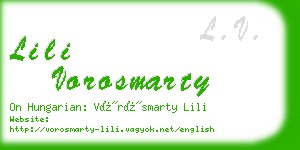 lili vorosmarty business card